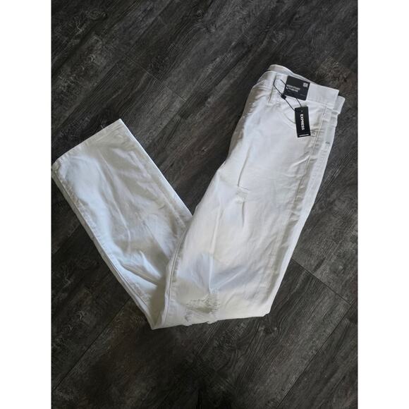 Express High Waisted Ripped Modern Straight Jeans - New Size 10 - Picture 2 of 4